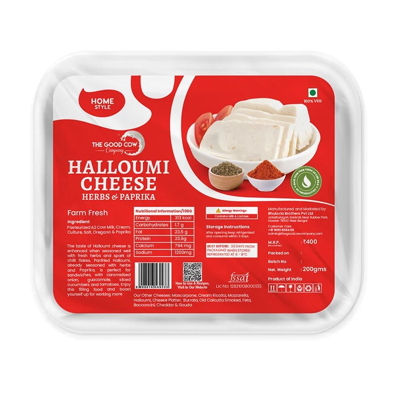 HALLOUMI CHEESE HERBS AND PAPRIKA 200G